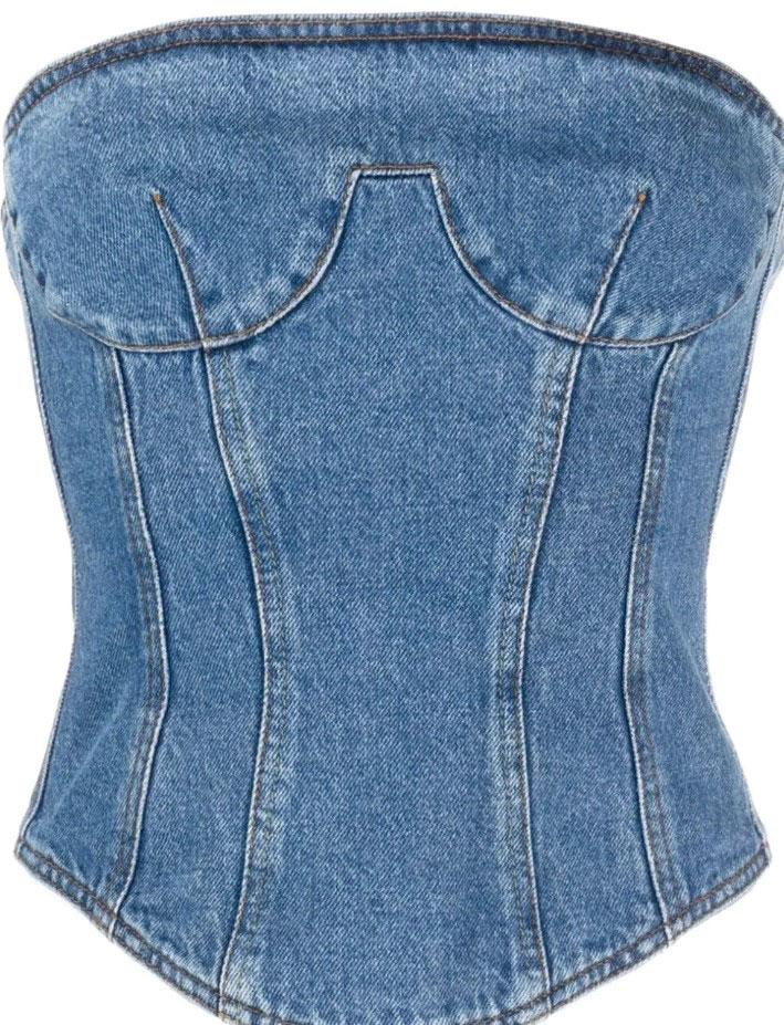Magda Butrym denim corset Top $6,140/b