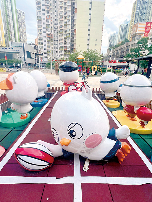 「深DUCK」新造型生動可愛之餘亦非常貼合各個運動項目的主題。