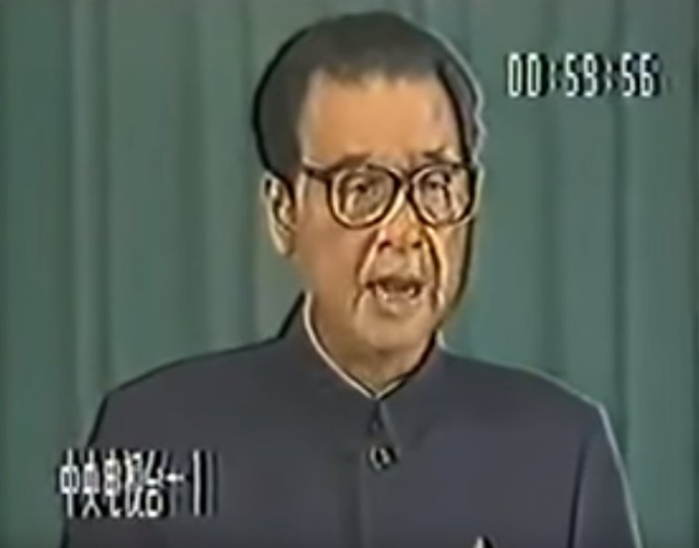 李鵬89年5月發表「五一九講話」。﹙互聯網﹚