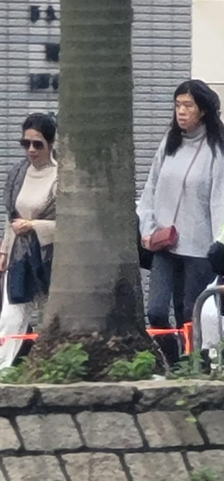 黎智英的妻子與女兒今天繼續到西九龍法院聽審。
