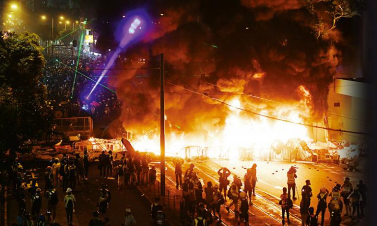 案發當天港島區爆發激烈衝突。