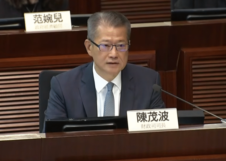 陳茂波本周三會到立法會公布下年度預算案