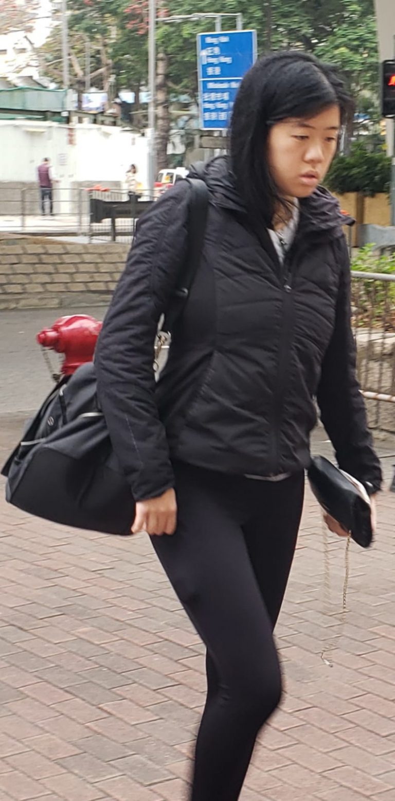 黎智英女兒黎采到庭聽審。（朱先儒攝）