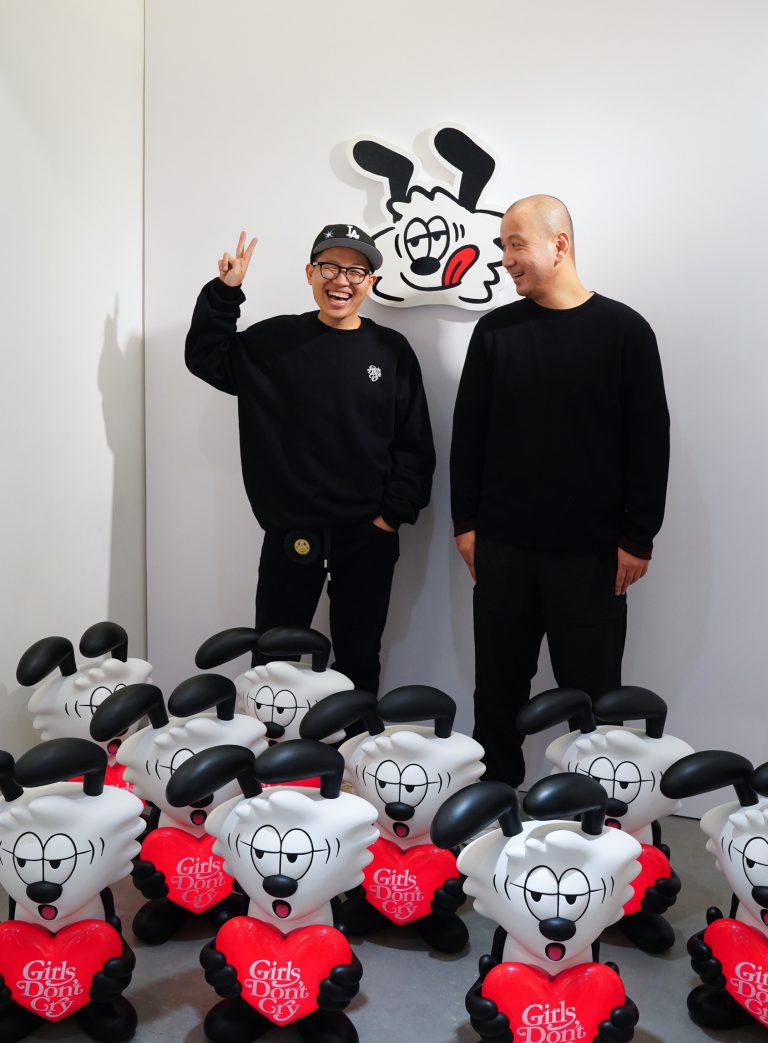 Verdy（左）與AllRightsReserved(ARR)的 SK Lam一拍即合，來港作首次的聯乘展覽。