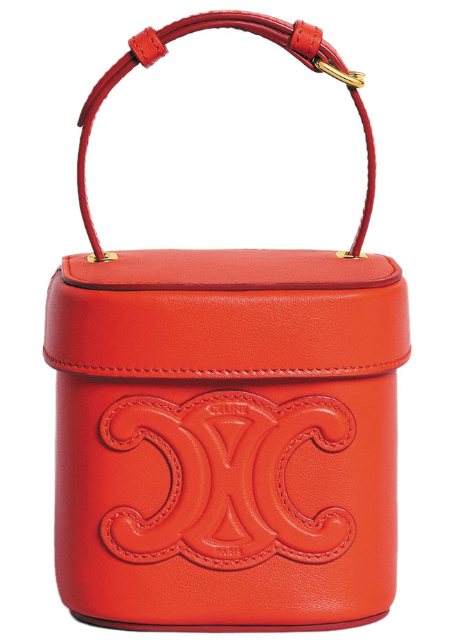 CELINE橘色Cuir Triomphe小型Box手袋 $ 13,500