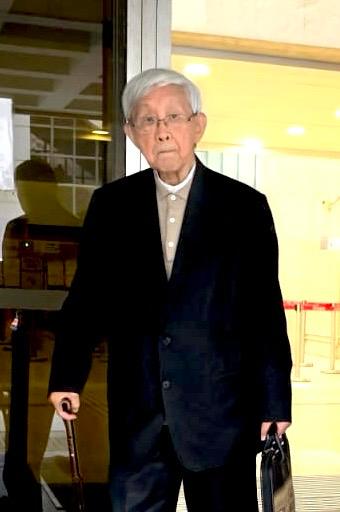 「612人道支援基金」五名信託人之一陳日君出庭。（朱先儒攝）