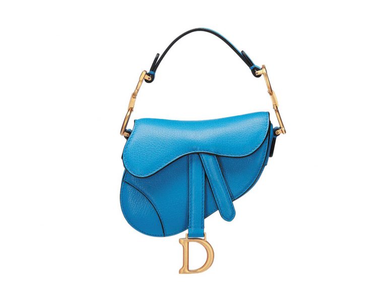 DIOR 孔雀藍Saddle迷你馬鞍袋 $21,600