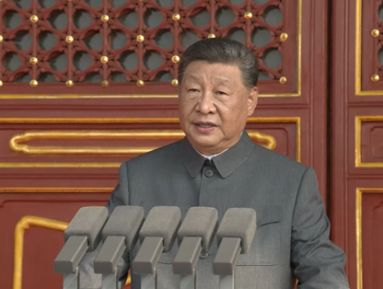 習近平發表重要講話。(中通社圖片)