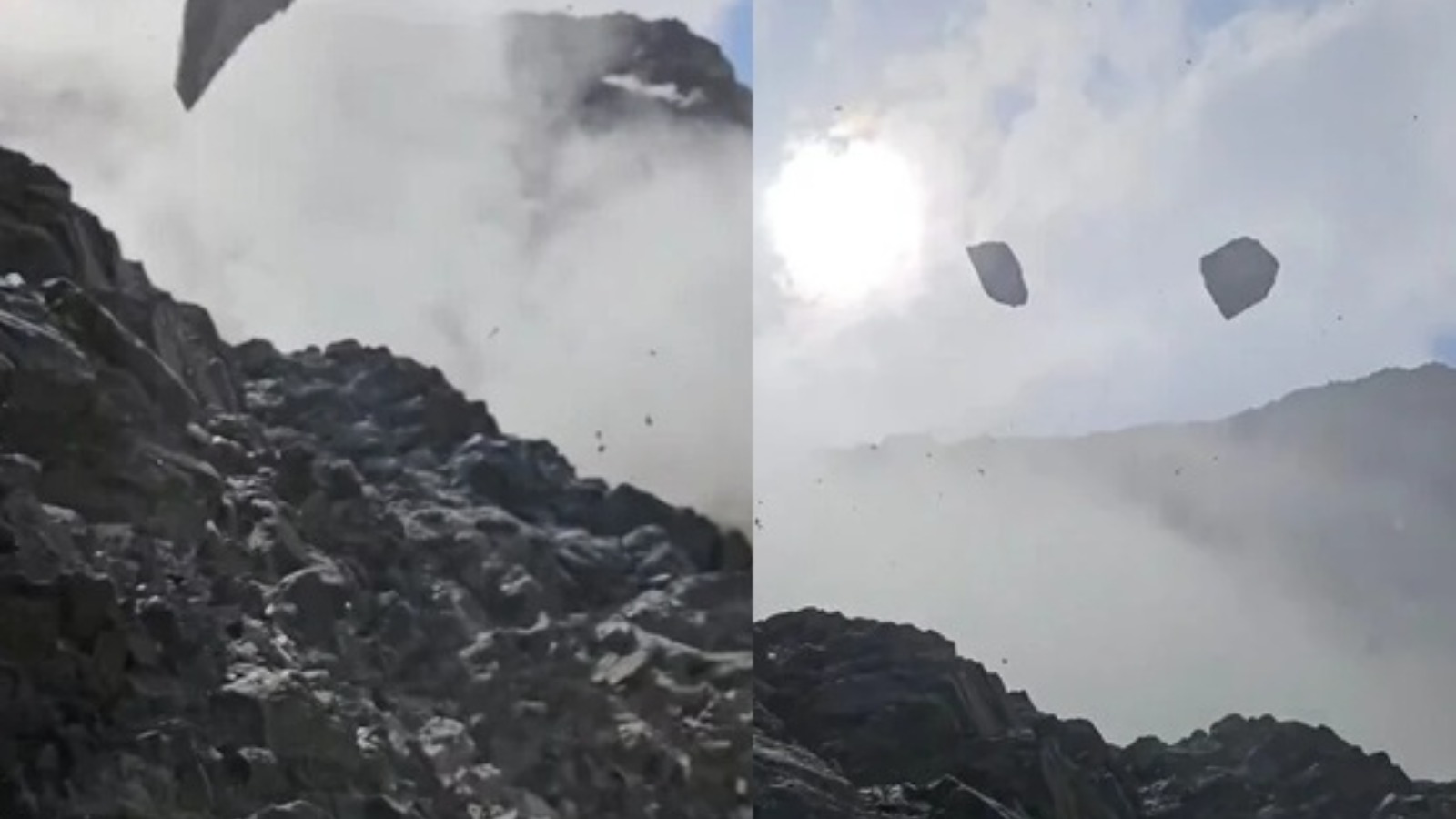 【堅有片】白朗峰登山客遇石崩　第一身視角看巨石傾瀉驚險瞬間