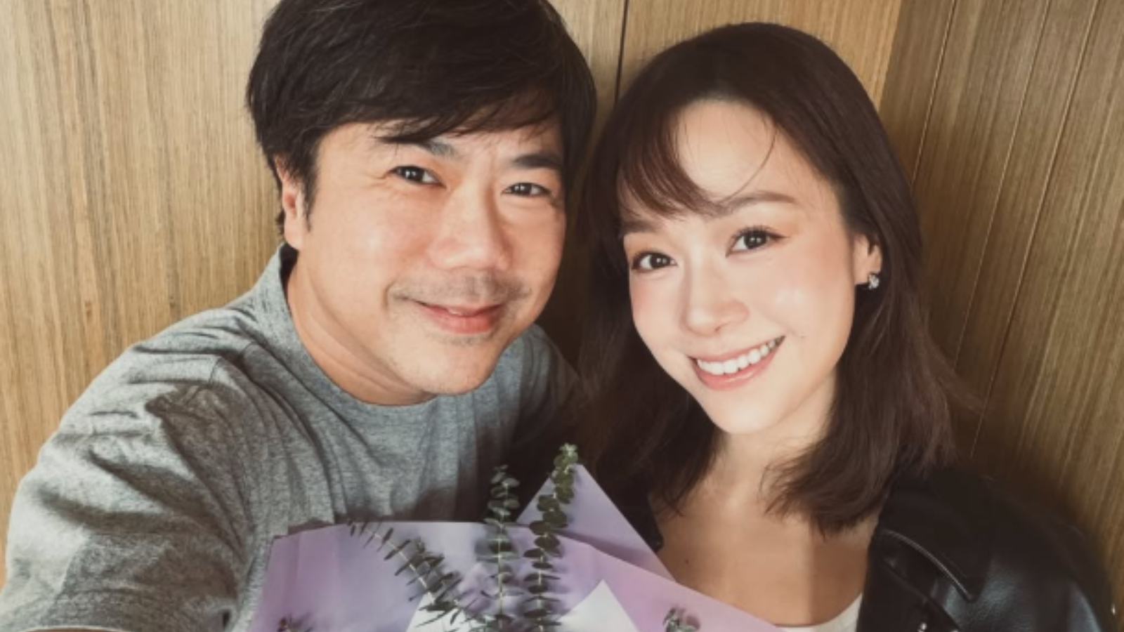黃心穎與泥鯭結婚三周年　穿皮褸合照在家打邊爐